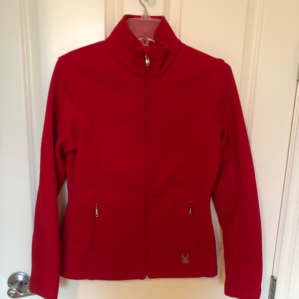 Spider Red Sweater Jacket Size L